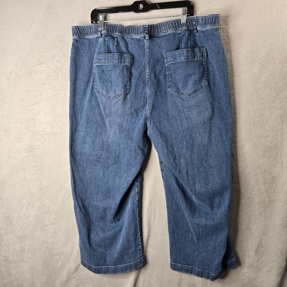 J.Jill Denim 20W Nantucket Full Leg Crop Jeans Medium Wash Flat Front Pockets - Picture 6 of 10